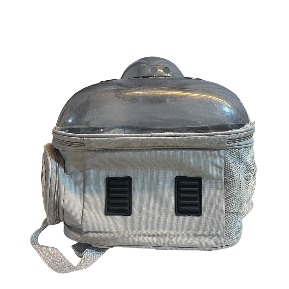 ❮二手❯ 美國 dimension 3D全視野透氣太空艙寵物背包 側邊開口設計 堅硬外殼搭車不怕擠壓 不易變形 布料提手-細節圖6