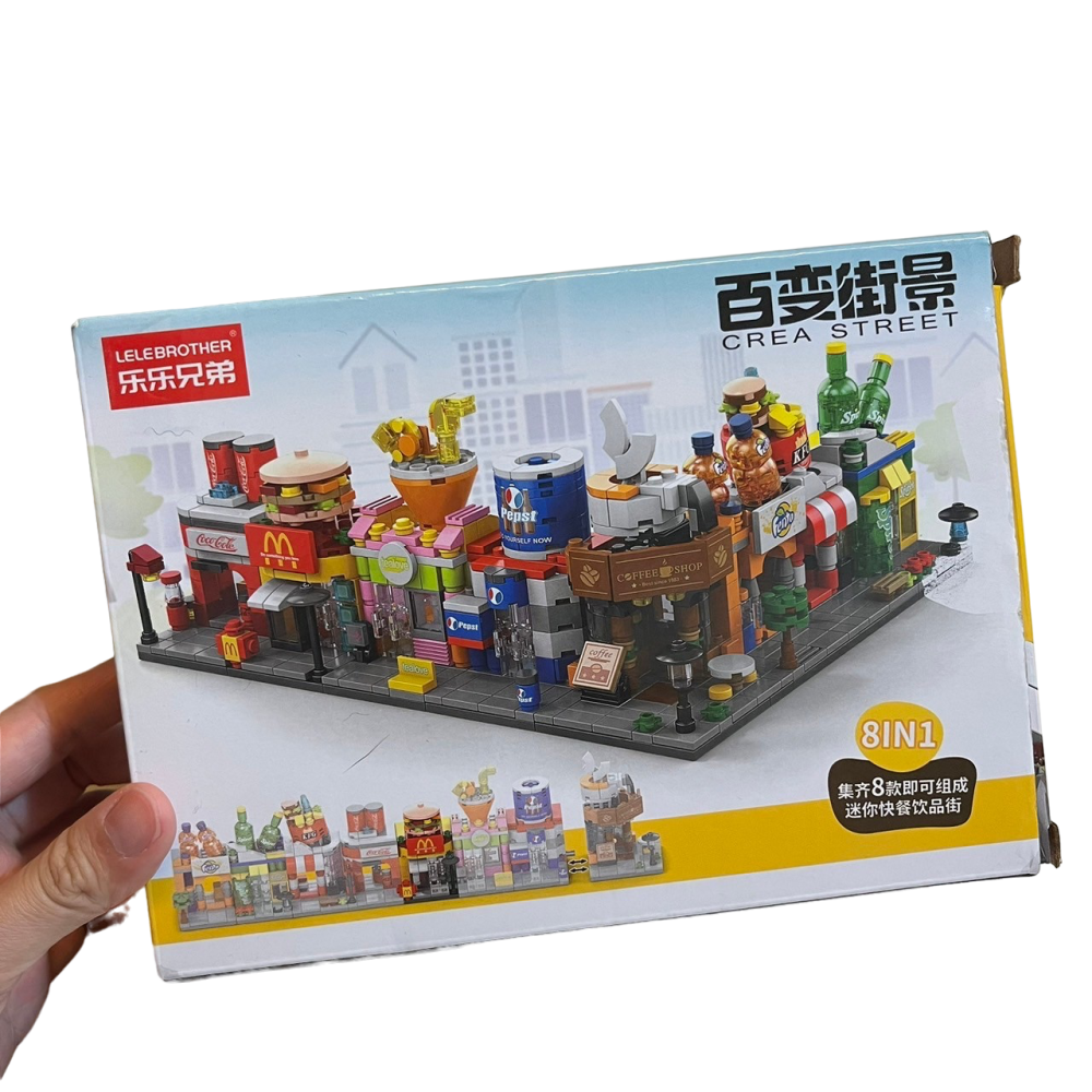 ❮全新❯ LELEBROTHER 樂樂兄弟 迷你城市街景 MC麥當勞 百變街景 麥當勞 118PCS 迷你積木-細節圖2