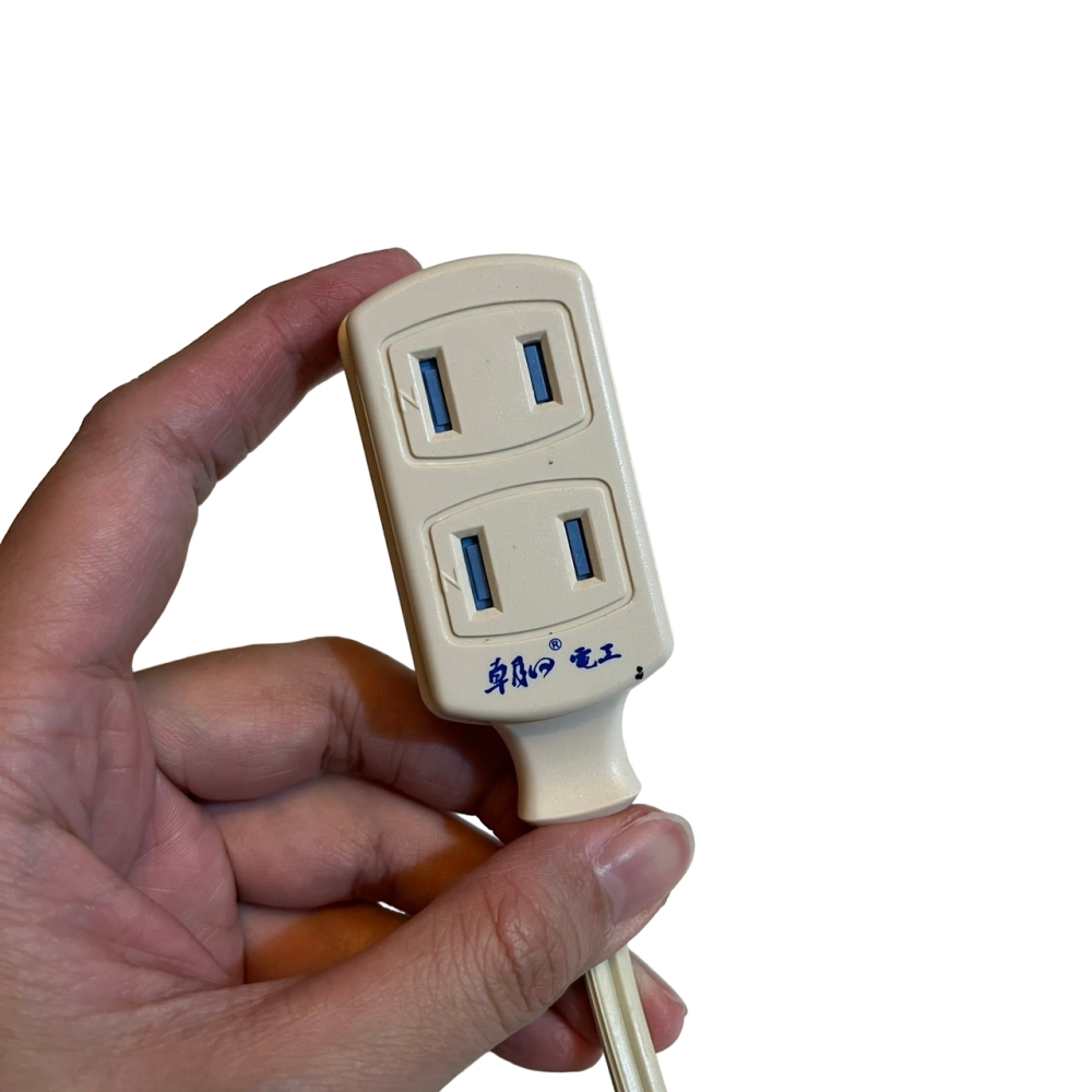 ❮二手❯ 朝日電工 轉接式電源線組 C-21 雙日電器 2座 延長線 2P 1210W 壁插轉接分接器 分接插座 防雷-細節圖2