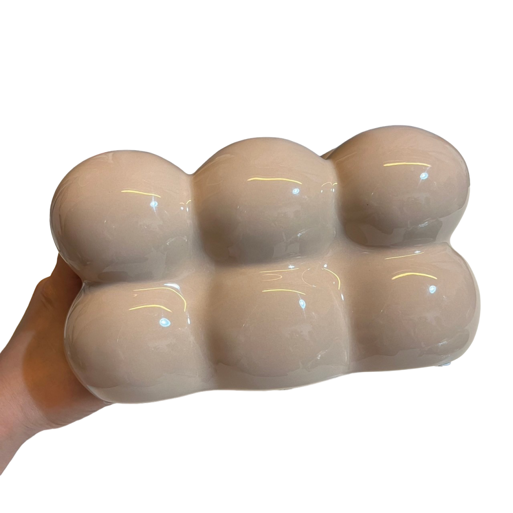 ❮全新❯ Nordic 陶瓷現代風客廳桌面泡泡面紙盒 家飾北歐辦公桌面紙巾盒 藝術美學桌上餐巾收納裝飾收納盒 衛生紙盒-細節圖3