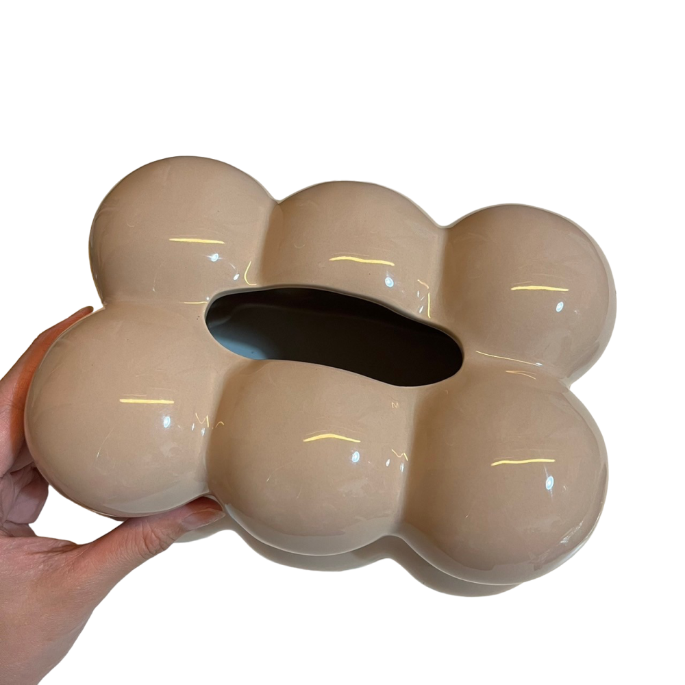 ❮全新❯ Nordic 陶瓷現代風客廳桌面泡泡面紙盒 家飾北歐辦公桌面紙巾盒 藝術美學桌上餐巾收納裝飾收納盒 衛生紙盒-細節圖7