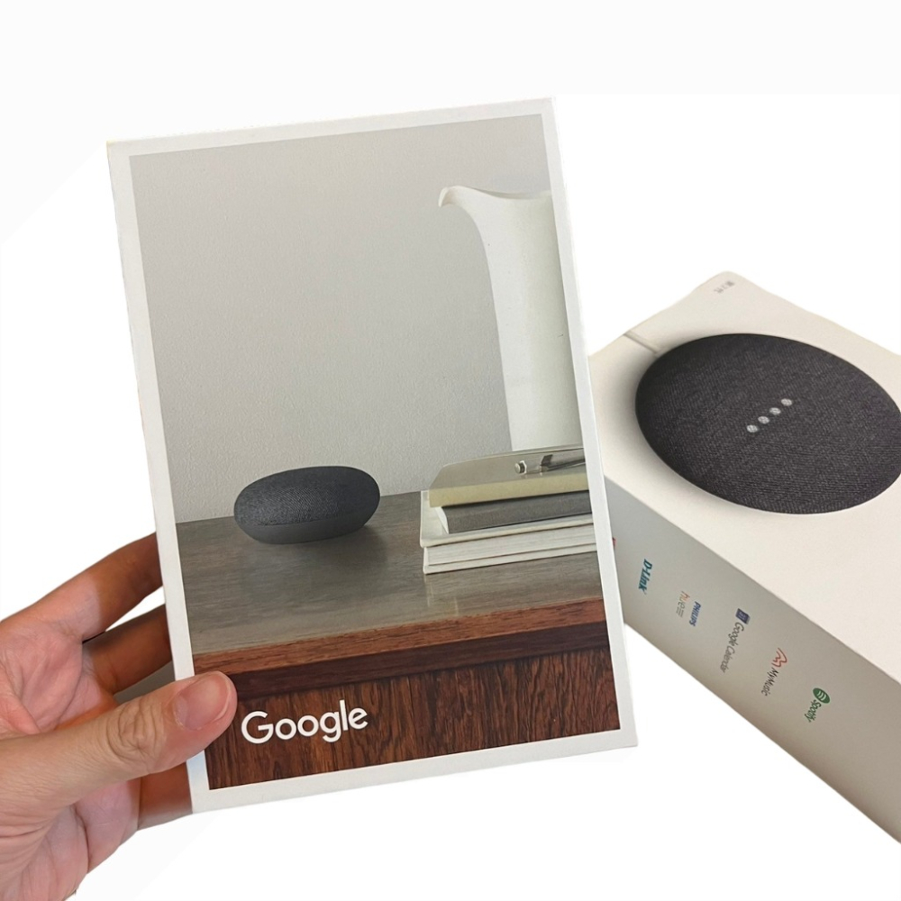 ❮二手❯ 原廠空盒 美國 Google Nest Mini 石墨黑 第二代智慧音箱 只有空盒 盒子 原廠盒子-細節圖3