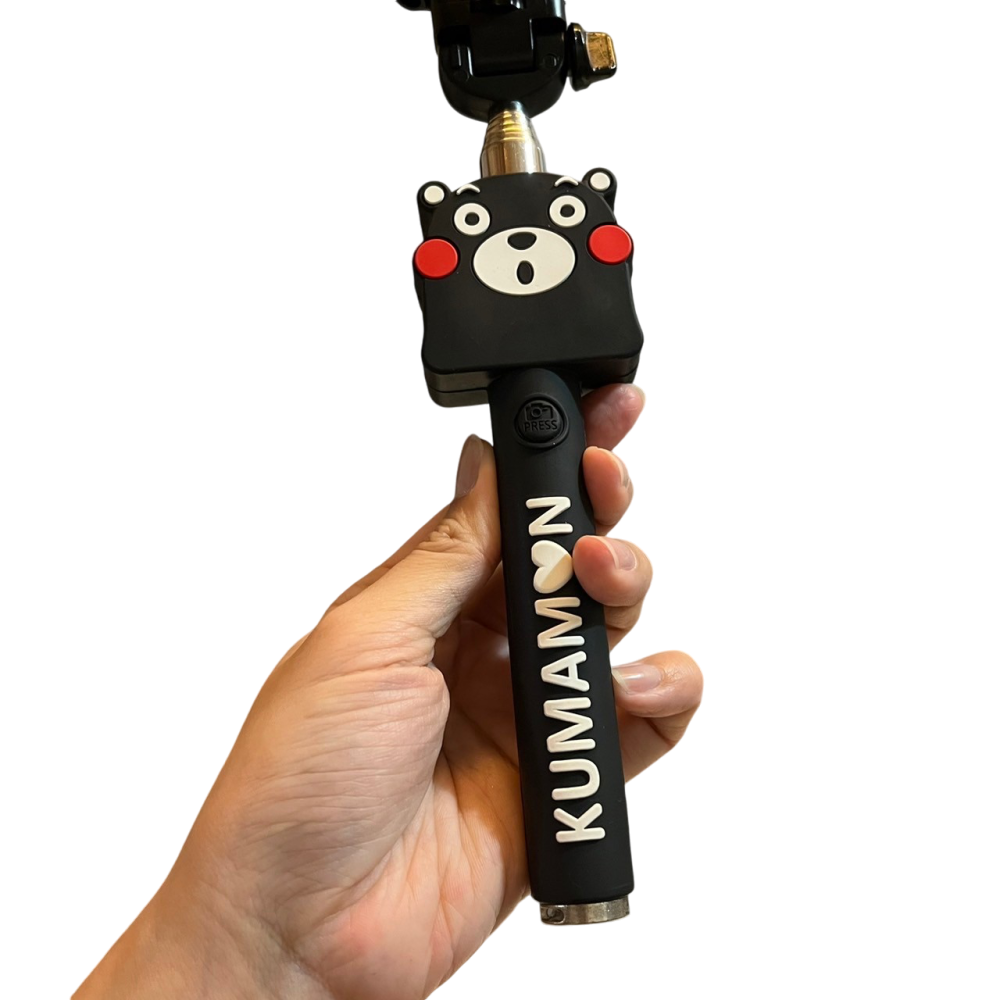 ❮二手❯ 日本 KUMAMON 熊本熊 自拍棒 布朗熊 iPhone 線控自拍桿 熊本熊 自拍神器 折疊迷你自拍棒-細節圖6