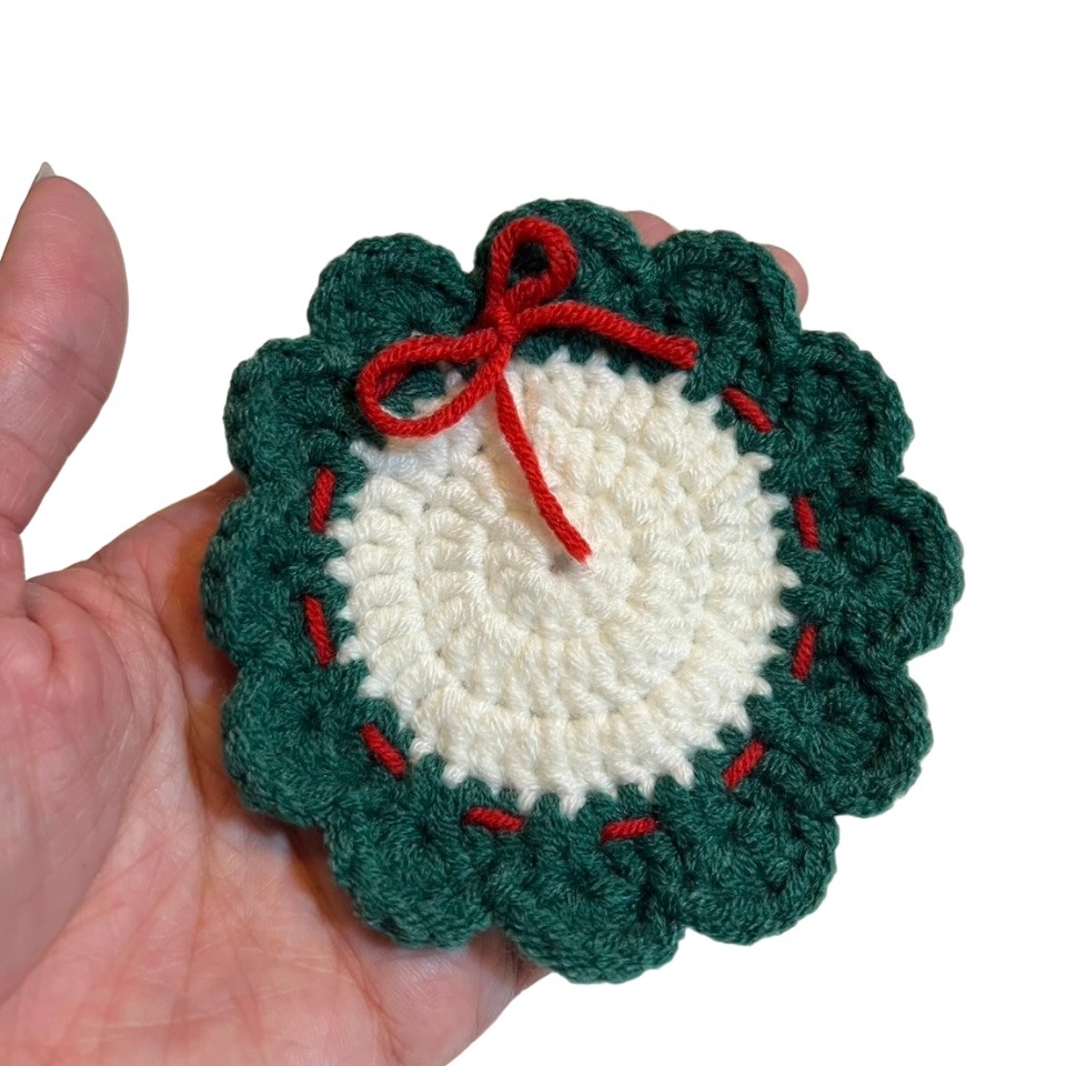 ❮全新❯ Xmas 聖誕杯墊 Christmas 鉤織手作杯墊 馬克杯墊子 防水漬 水杯墊 X-mas 交換禮物-細節圖2