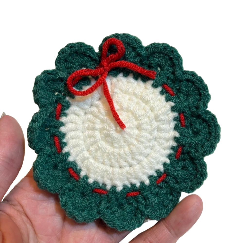 ❮全新❯ Xmas 聖誕杯墊 Christmas 鉤織手作杯墊 馬克杯墊子 防水漬 水杯墊 X-mas 交換禮物-細節圖4