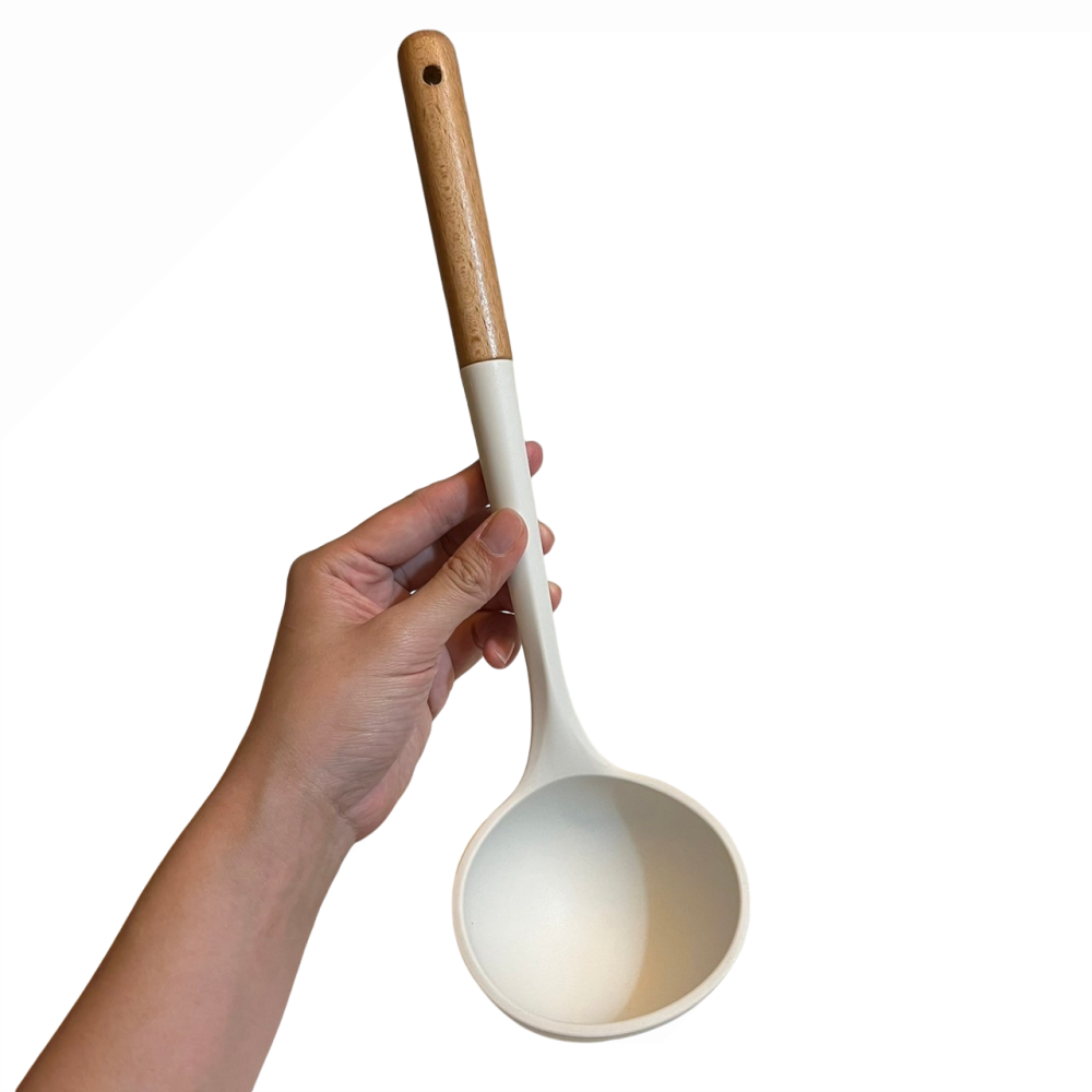 ❮近新❯ 法國 Saub 矽膠湯勺 分菜匙 撈麵勺 勺子 耐磨損 可耐熱230度 人體工程學握柄 握感舒適 輕鬆不費力-細節圖7