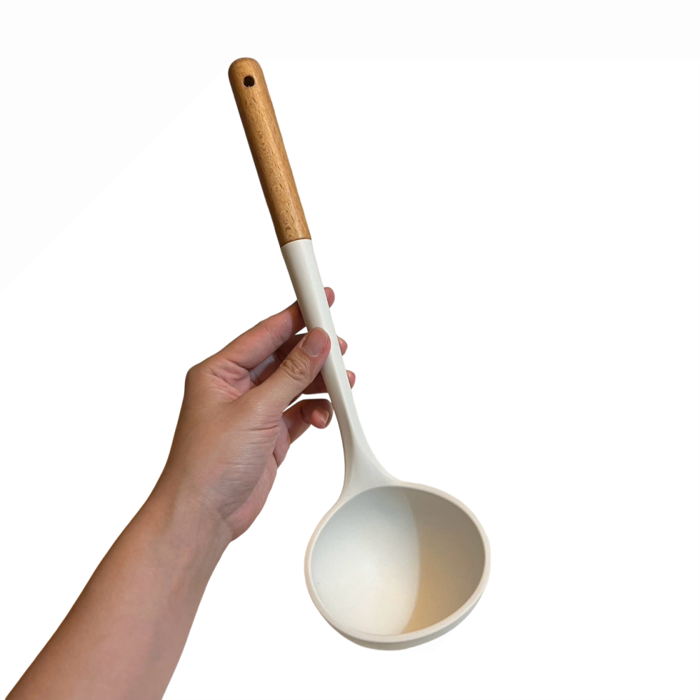 ❮近新❯ 法國 Saub 矽膠湯勺 分菜匙 撈麵勺 勺子 耐磨損 可耐熱230度 人體工程學握柄 握感舒適 輕鬆不費力-細節圖8