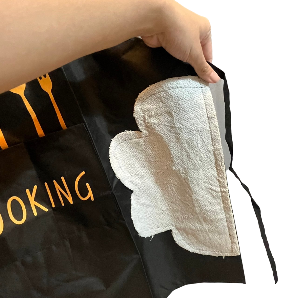 ❮近新❯ 美國 COOKING 圍裙 家用 廚房 防水防油 簡約風格 工作服 家事圍裙 圍裙 家事圍裙 圍兜兜-細節圖4