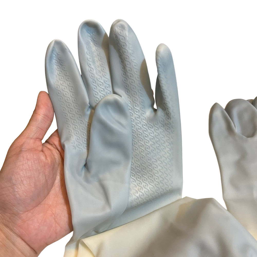 ❮近新❯ 日本 なべつかみ 廚房手套 禦寒 保暖 可作為抹布 乳膠防滑手套 清潔手套 防水手套 抹布手套-細節圖3