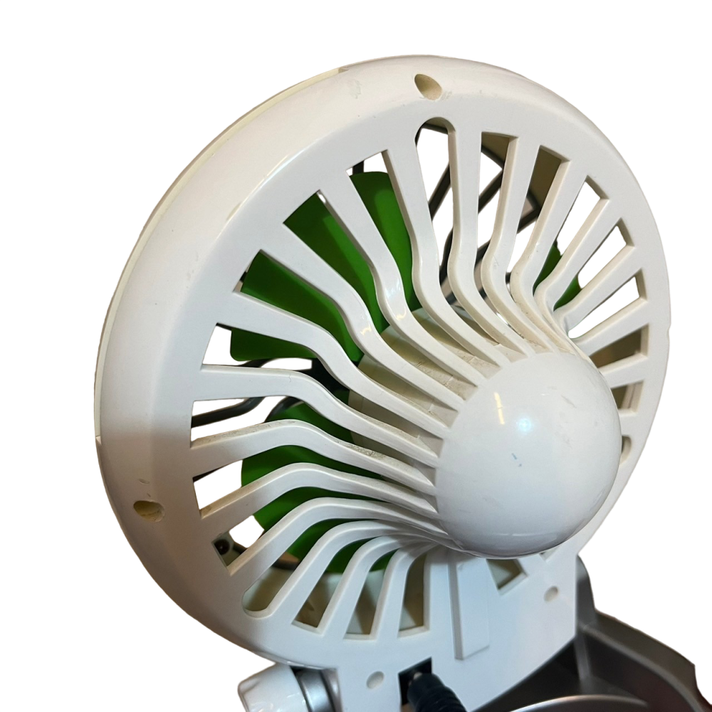 ❮二手❯ Bordvifte 可調式USB 小型電風扇 綠色 電扇主機 底座 電線 手持風扇 桌面風扇 小電風扇-細節圖6