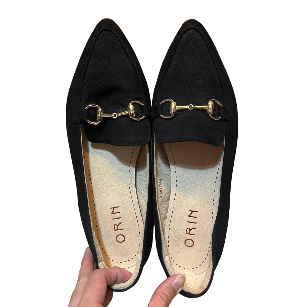 ❮近新❯ ORIN 馬銜釦真皮樂福平底鞋 黑 時尚與舒適的絕佳結合 馬銜釦設計增添時尚感 真皮材質打造高品質-細節圖5