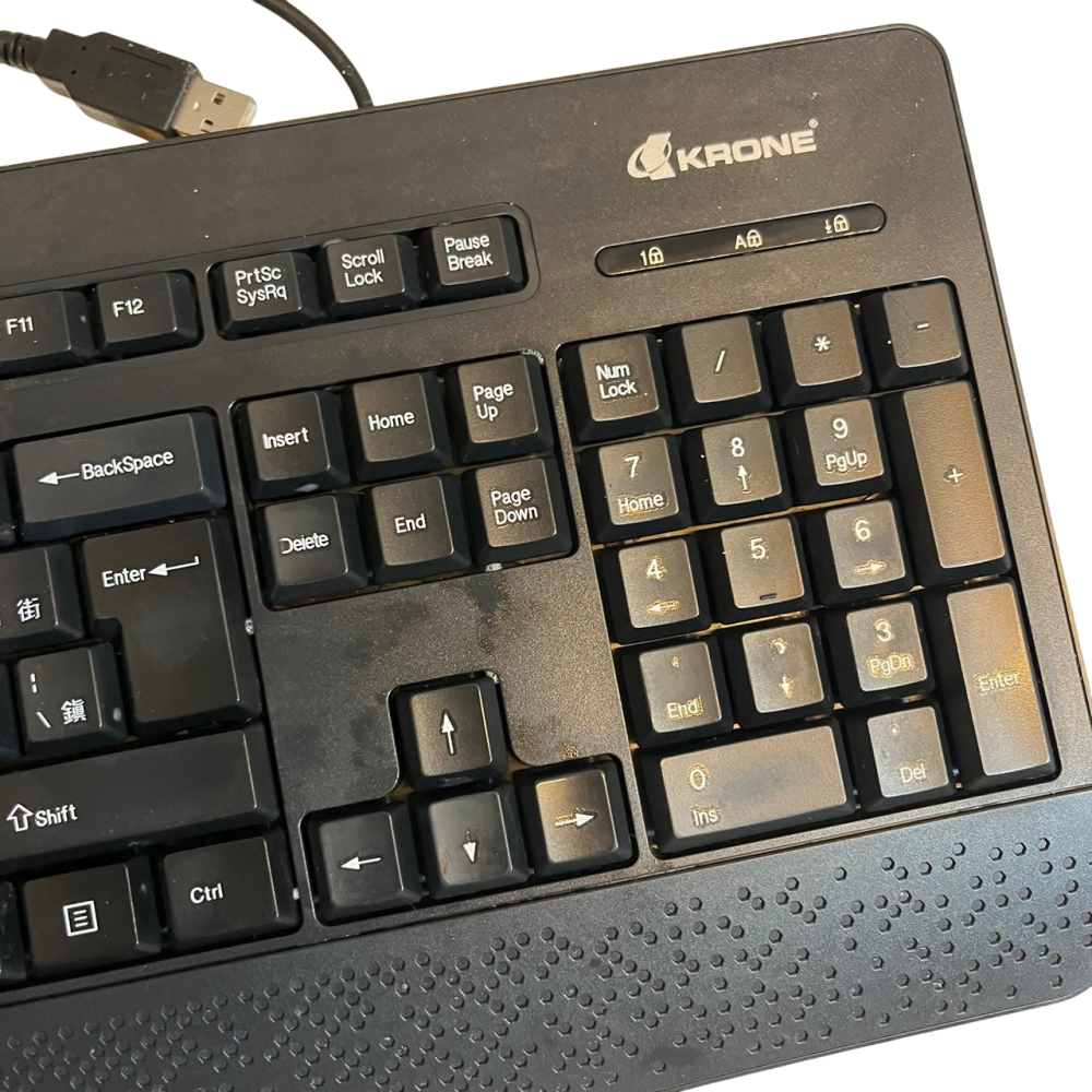❮二手❯ KRONE 立光 梭哈手USB防水鍵盤 SK0B 電競鍵盤 有線鍵盤 符合人體工學 手感更舒適超彈力回饋-細節圖3
