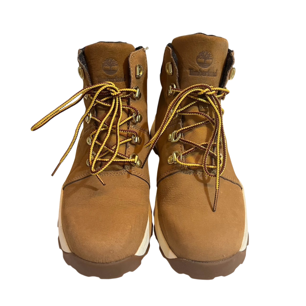 ❮近新❯ 美國 Timberland 短筒靴 棕色正絨面革 適合腳長23.5-24cm 布魯克林徒步旅行者 輕量網眼襯-細節圖2