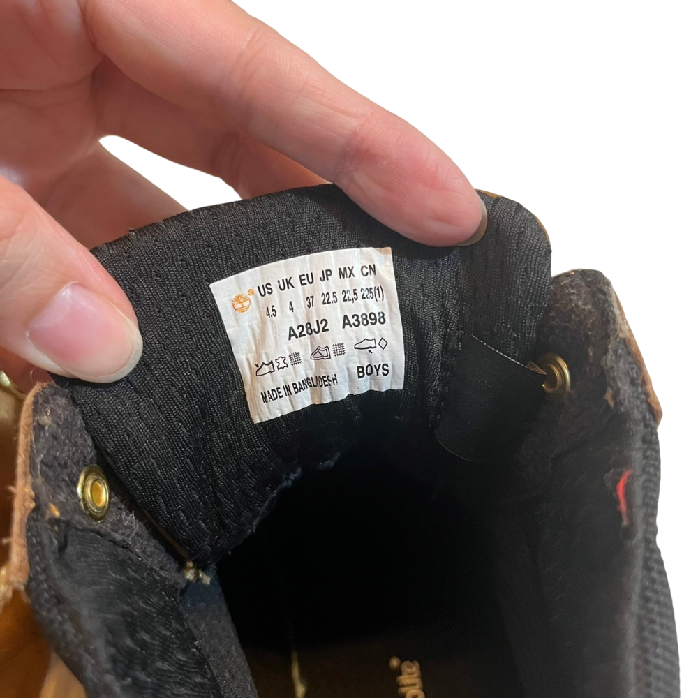 ❮近新❯ 美國 Timberland 短筒靴 棕色正絨面革 適合腳長23.5-24cm 布魯克林徒步旅行者 輕量網眼襯-細節圖6