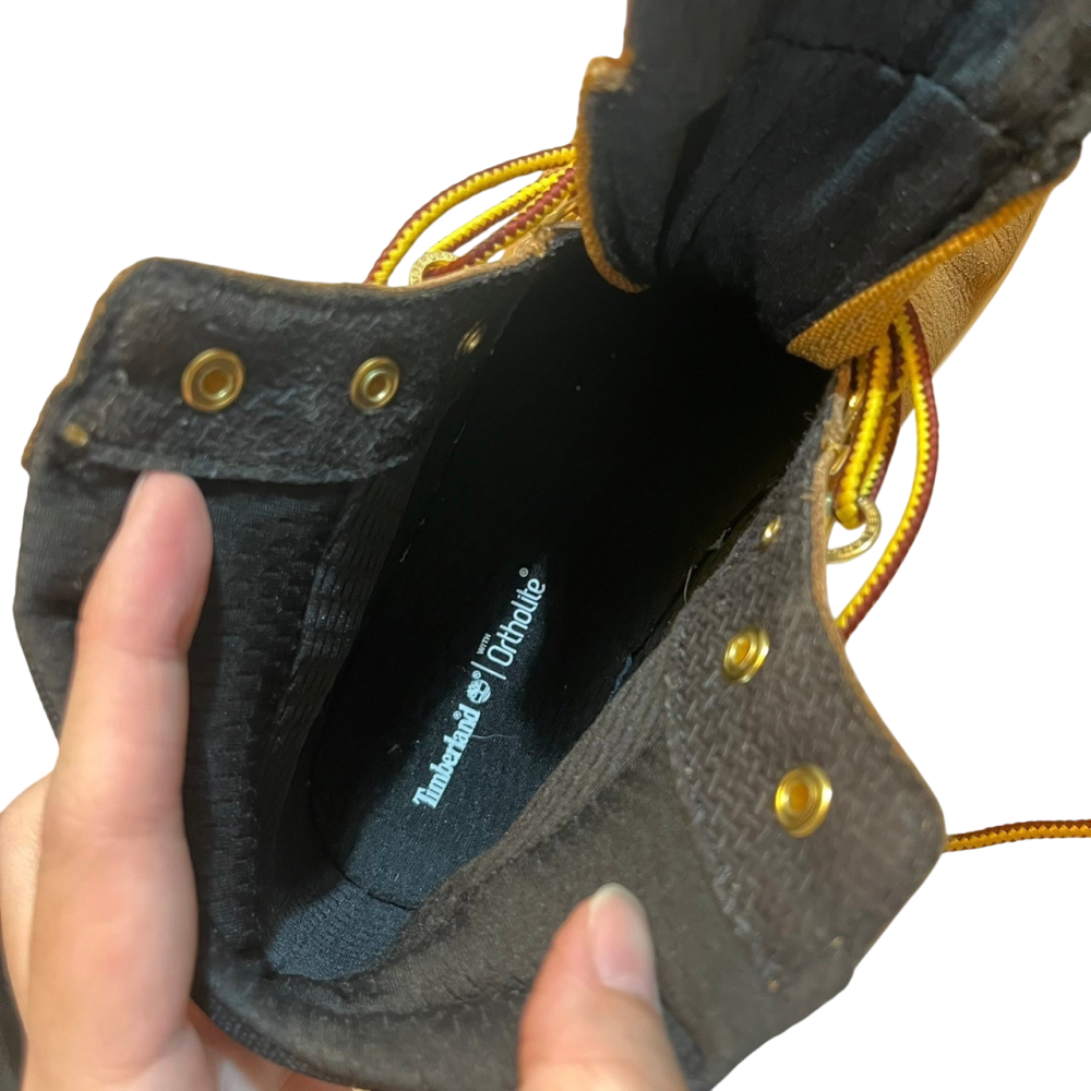 ❮近新❯ 美國 Timberland 短筒靴 棕色正絨面革 適合腳長23.5-24cm 布魯克林徒步旅行者 輕量網眼襯-細節圖7