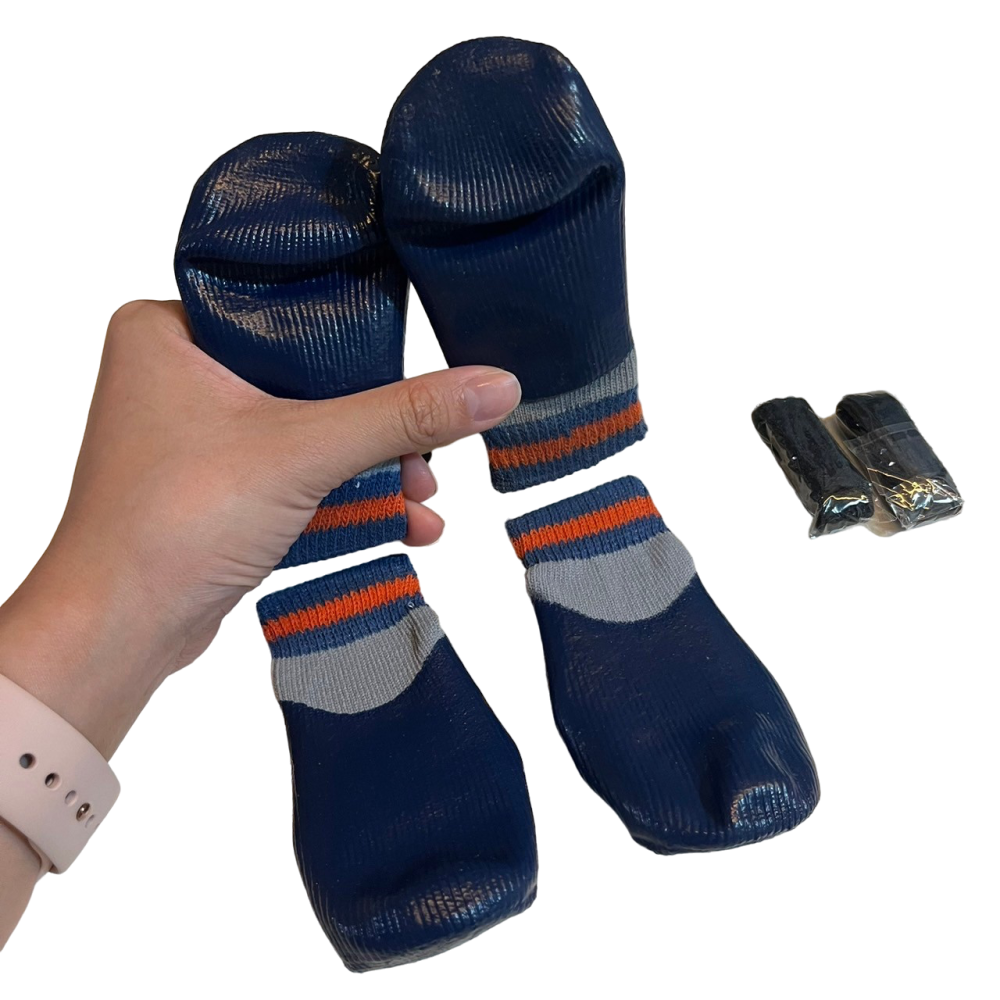 ❮全新❯ CAWAII 防水止滑狗鞋 寵物橡膠腳套 狗狗 貓咪 防臟防抓 狗襪子 防滑鞋 老狗止滑 中小型犬貓 止滑襪-細節圖6