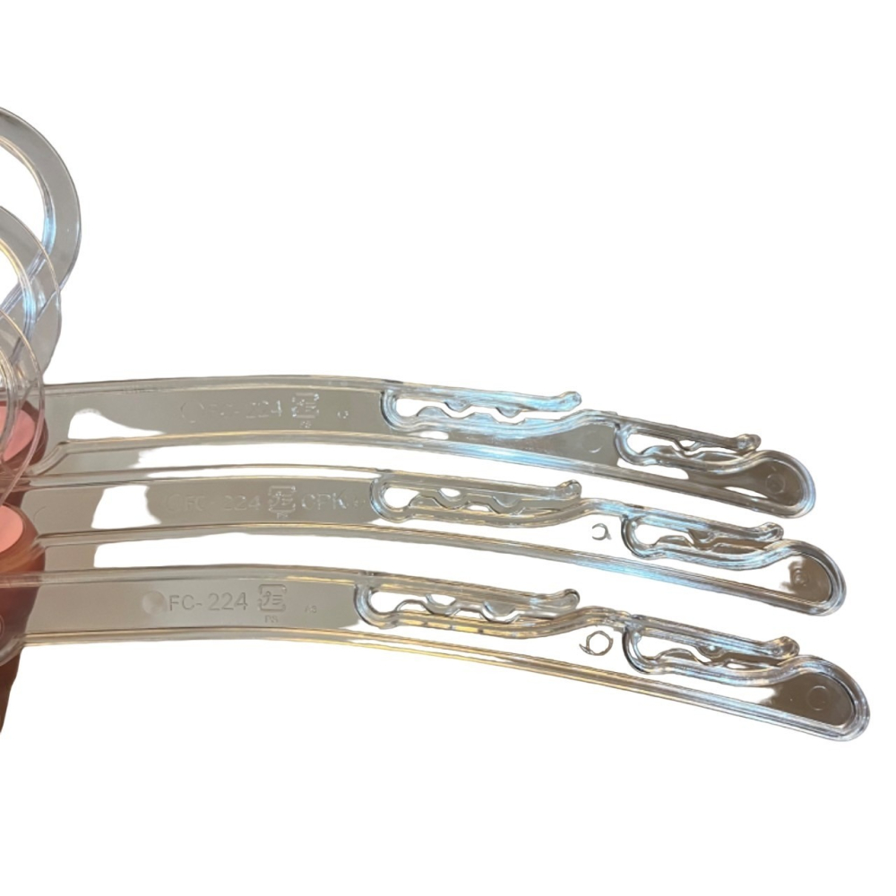 ❮二手❯ 瑞典 H&M M號 透明兒童衣架 HM 嬰幼兒衣架 童裝 衣架 衣褲夾 褲夾 嬰兒 幼童 壓克力衣架 寵物衣架-細節圖4