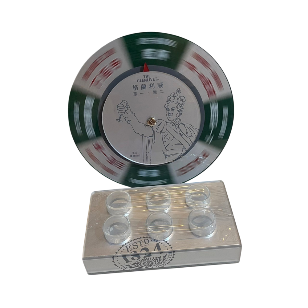 ❮近新❯ 蘇格蘭 GLENLIVET 格蘭利威 輪盤酒杯 喝酒道具 尾牙活動 尾牙道具 派對遊戲 桌遊酒吧-細節圖2