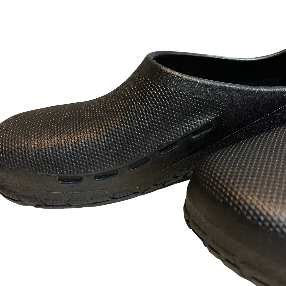 ❮近新❯ 美國 Hang Ten 一體成型廚師鞋 鞋頭包覆 27號 透氣 可拆鞋墊 止滑 耐磨大底 8688黑-細節圖8