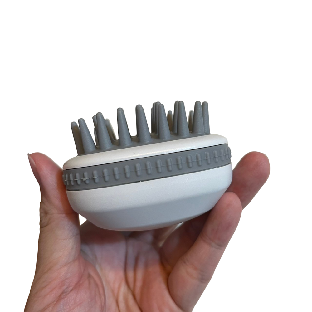 ❮近新❯ FunnyBuy 趣買 矽膠氣墊按摩洗頭刷 氣壓式頭皮按摩刷 軟式按摩刷 洗頭刷 頭皮按摩梳 SPA洗髮按摩梳-細節圖2