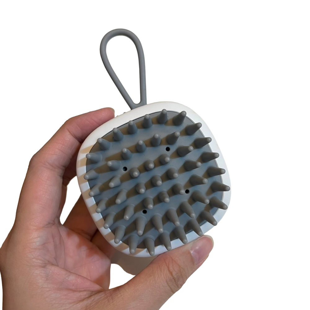 ❮近新❯ FunnyBuy 趣買 矽膠氣墊按摩洗頭刷 氣壓式頭皮按摩刷 軟式按摩刷 洗頭刷 頭皮按摩梳 SPA洗髮按摩梳-細節圖8