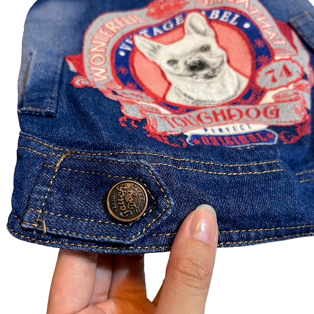 ❮二手❯ Touchdog XL號 中小型犬貓 狗狗衣服 鋪棉背心 秋冬寵物 泰迪雪納瑞巴哥柴犬潮牌保暖法斗牛仔衣-細節圖3