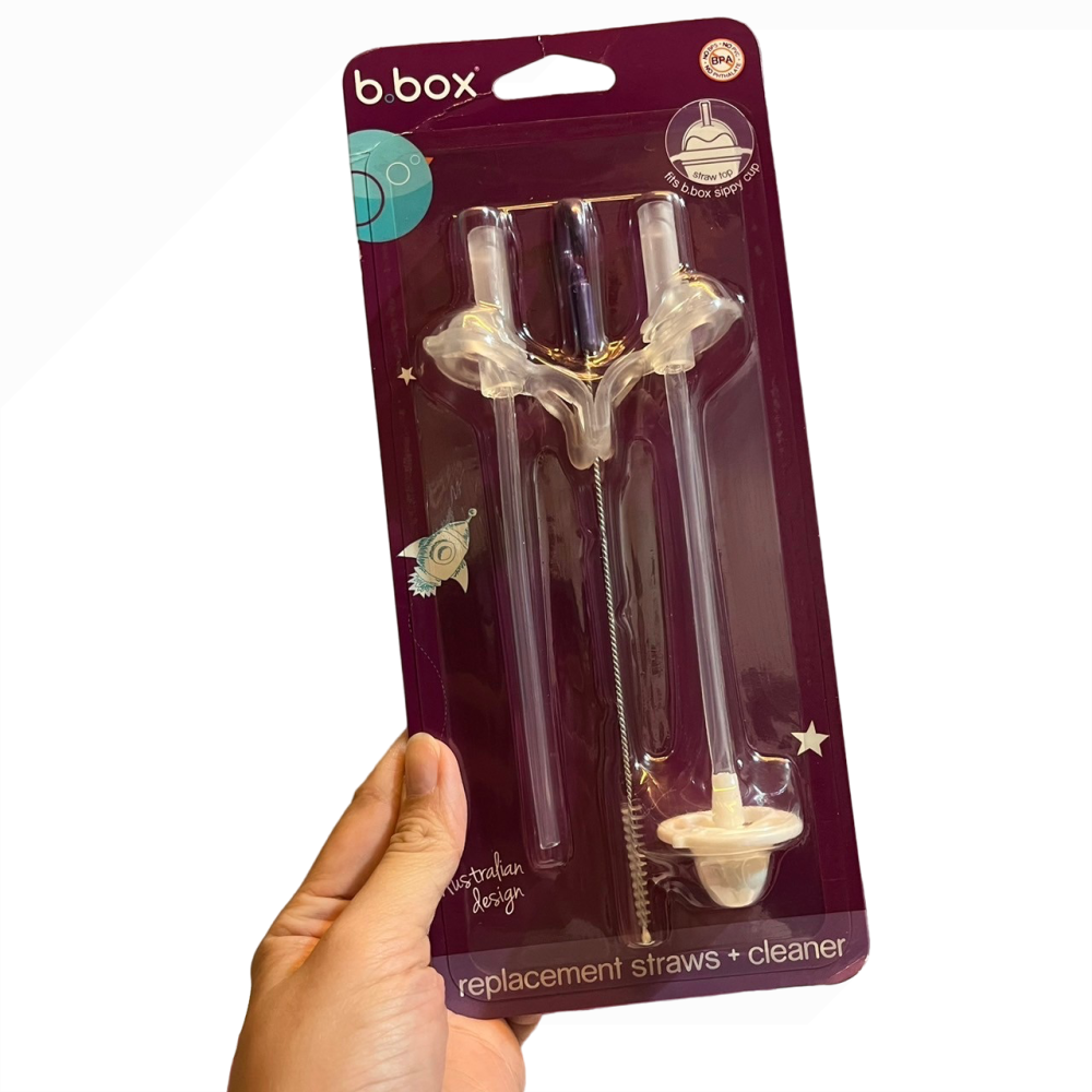 ❮全新❯ 澳洲 b.box 水杯替換吸管2入 清潔刷 二代替換吸管 吸管材質為食用級矽膠 吸管底端有重力球 任何姿勢可吸-細節圖2