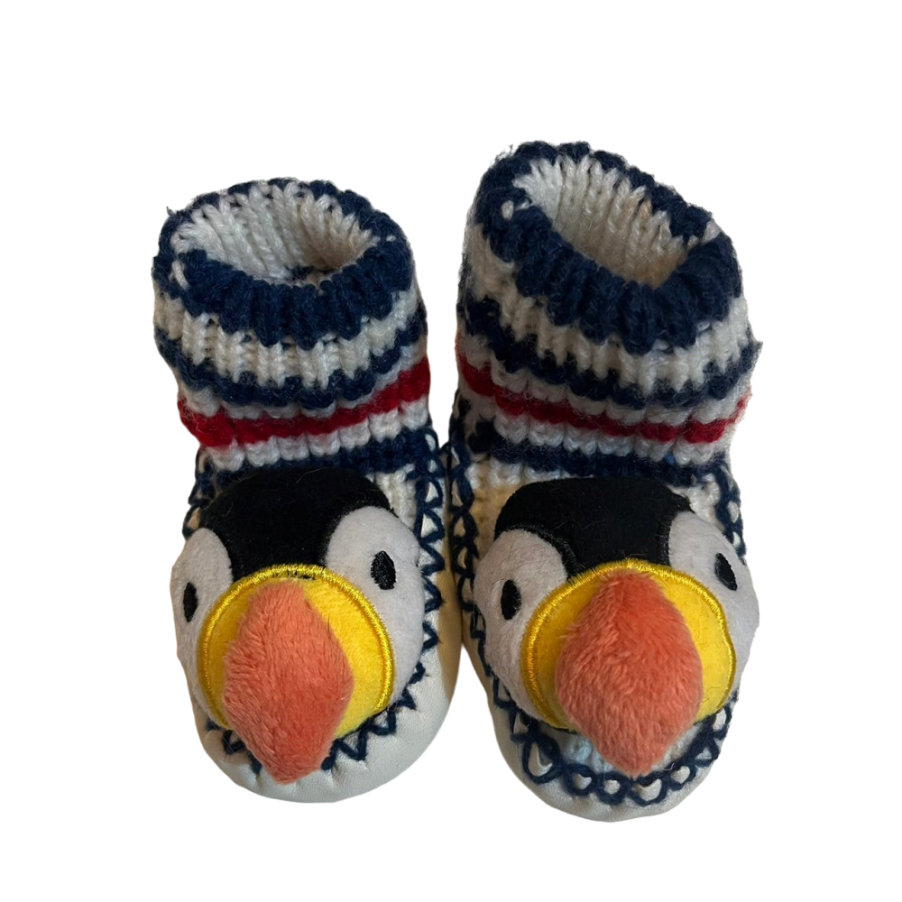 ❮全新❯ 冰島 Ísland Puffin 冰島鳥 渡渡鳥造型 嬰幼兒室內鞋/襪 0-18個月 送禮自用 秋冬保暖襪子-細節圖2