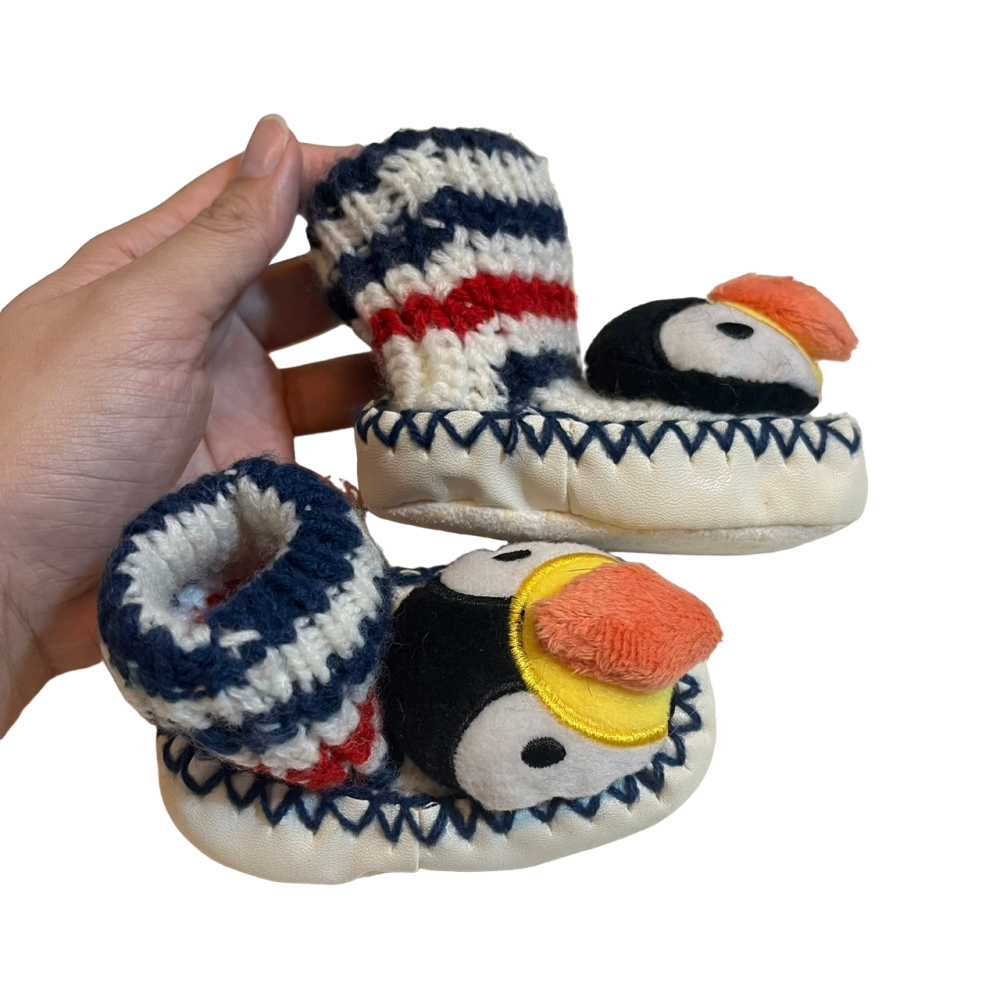 ❮全新❯ 冰島 Ísland Puffin 冰島鳥 渡渡鳥造型 嬰幼兒室內鞋/襪 0-18個月 送禮自用 秋冬保暖襪子-細節圖3