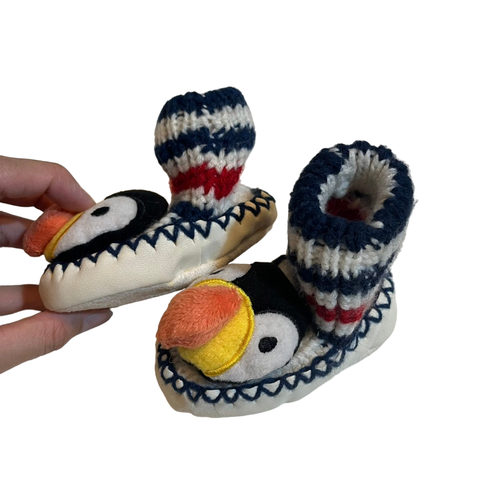 ❮全新❯ 冰島 Ísland Puffin 冰島鳥 渡渡鳥造型 嬰幼兒室內鞋/襪 0-18個月 送禮自用 秋冬保暖襪子-細節圖5