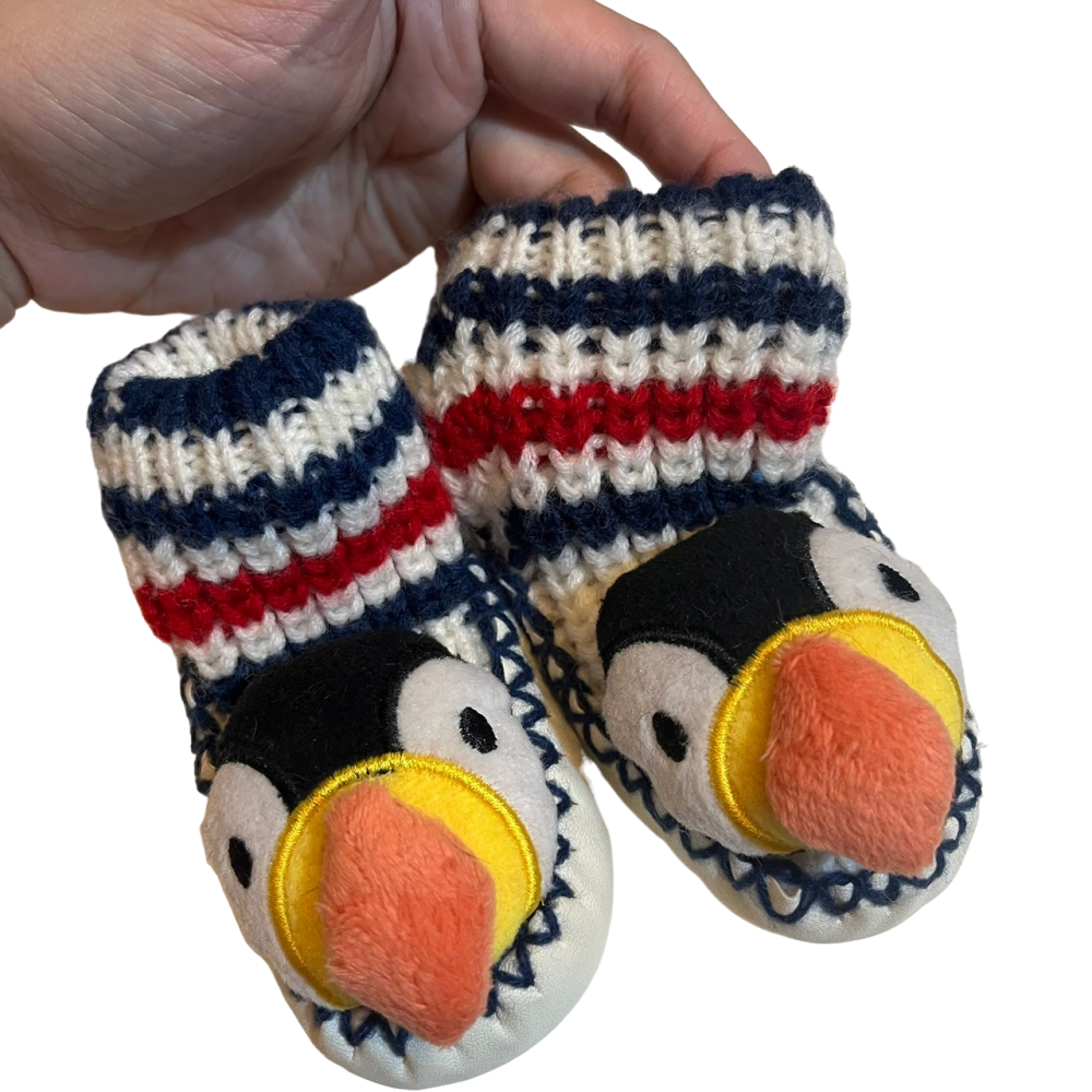 ❮全新❯ 冰島 Ísland Puffin 冰島鳥 渡渡鳥造型 嬰幼兒室內鞋/襪 0-18個月 送禮自用 秋冬保暖襪子-細節圖8