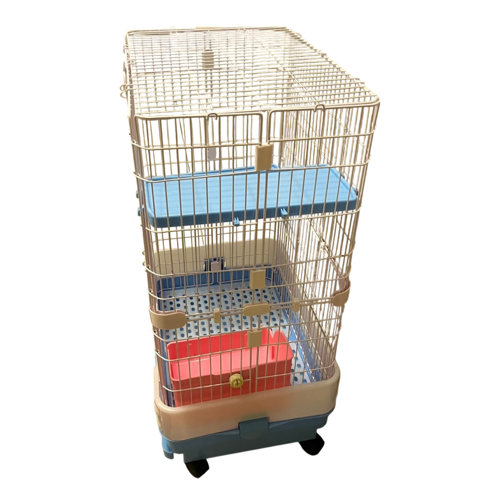 ❮二手❯ MS.PET 日式粉彩 2台尺 三層多功能室內寵物籠 貓籠 松鼠籠 貂籠 小動物飼養籠 CH95BL-細節圖3