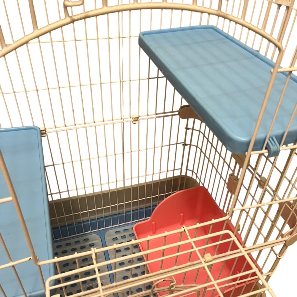 ❮二手❯ MS.PET 日式粉彩 2台尺 三層多功能室內寵物籠 貓籠 松鼠籠 貂籠 小動物飼養籠 CH95BL-細節圖6