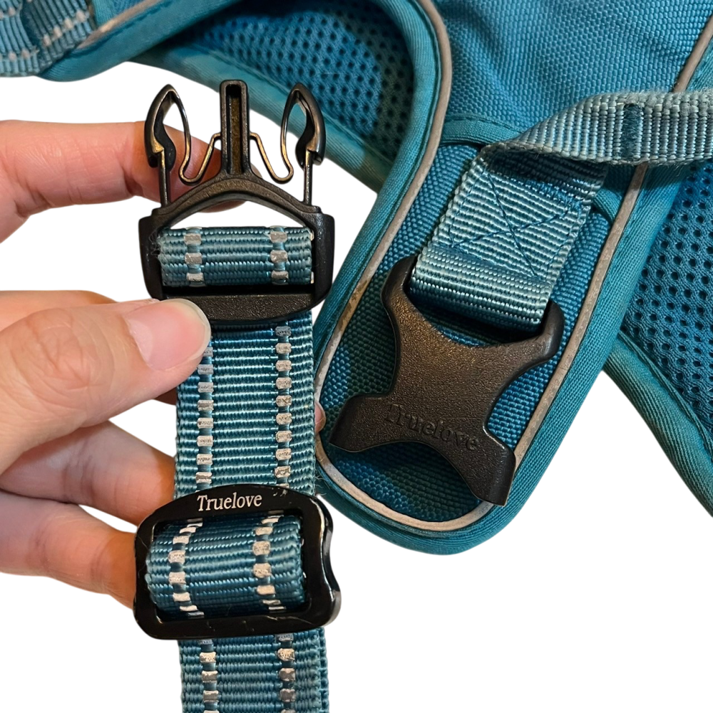 ❮二手❯ 美國 Truelove 原廠反光尼龍寵物狗背帶 防暴衝胸背帶 小中大型犬適用 加墊網眼 可調式-細節圖9