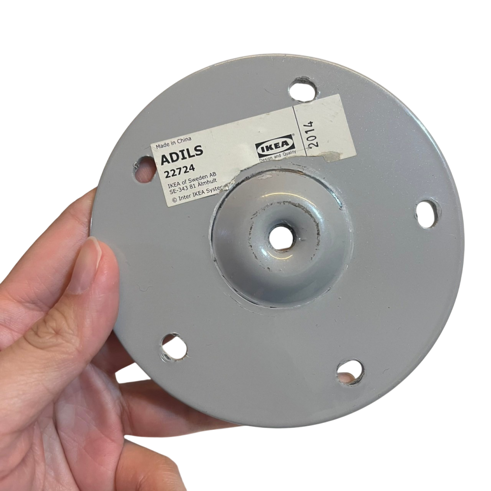 ❮二手❯ 瑞典 IKEA 宜家家居 ADILS 桌腳 白色 OLOV 可調式支腳 桌腳與桌面的連接螺絲 桌子 桌腳-細節圖2