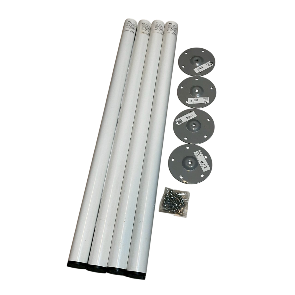 ❮二手❯ 瑞典 IKEA 宜家家居 ADILS 桌腳 白色 OLOV 可調式支腳 桌腳與桌面的連接螺絲 桌子 桌腳-細節圖5