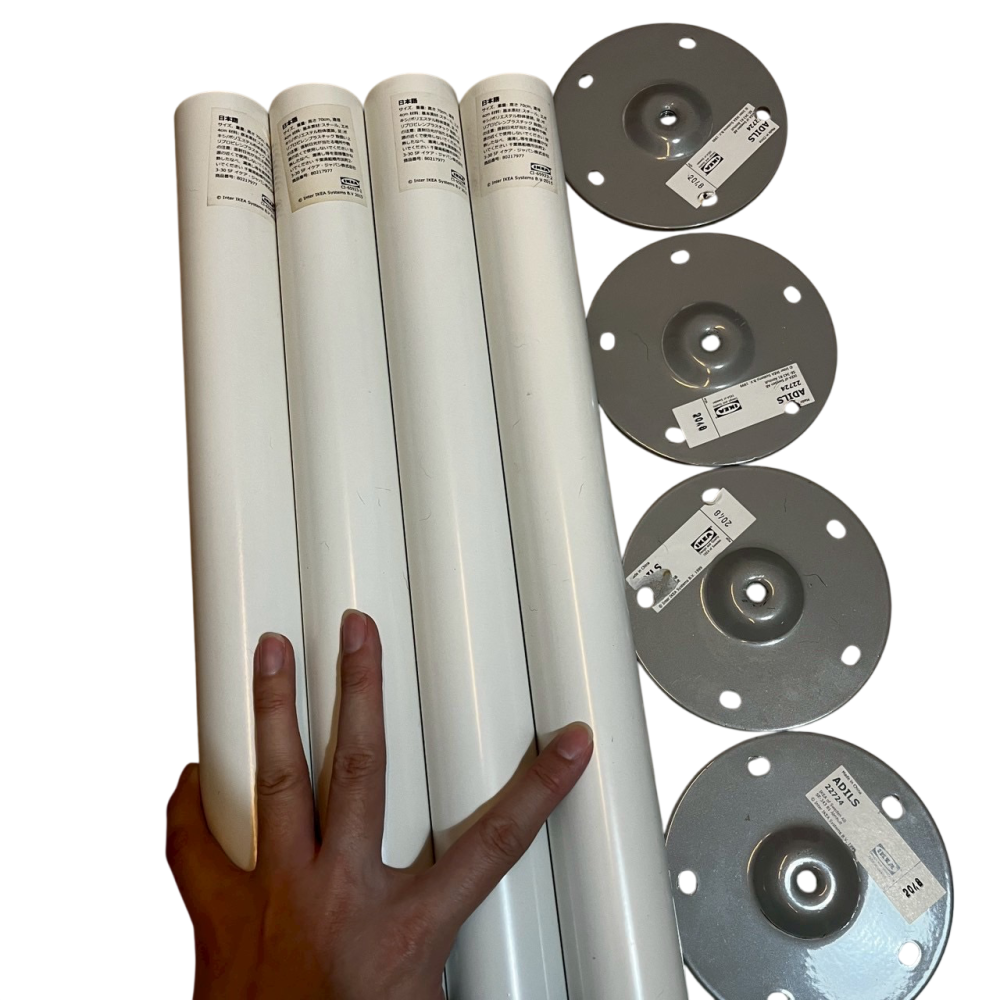 ❮二手❯ 瑞典 IKEA 宜家家居 ADILS 桌腳 白色 OLOV 可調式支腳 桌腳與桌面的連接螺絲 桌子 桌腳-細節圖6