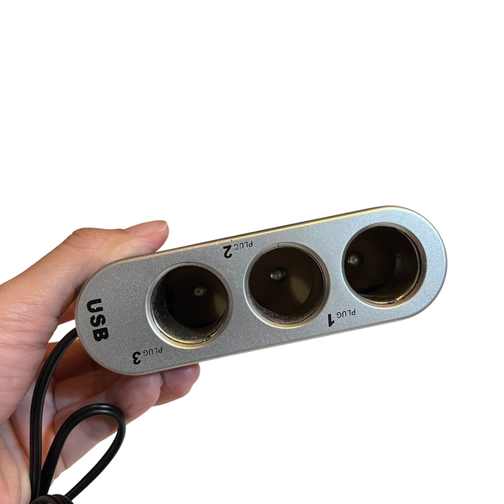 ❮二手❯ USB車充 一分三 點煙器 車用 點煙器 車載 充電器 一拖三 車用充電器 車用充電線 車充頭 車用電源 充電-細節圖3