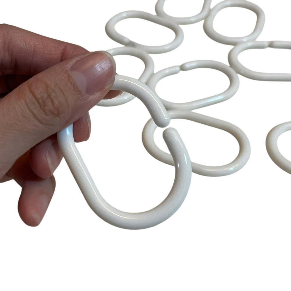 ❮全新❯ 美國 shower ring C型 浴簾圈 掛鈎浴簾環窗簾掛鈎式塑料吊環圈窗簾扣子宿捨床簾環-細節圖2