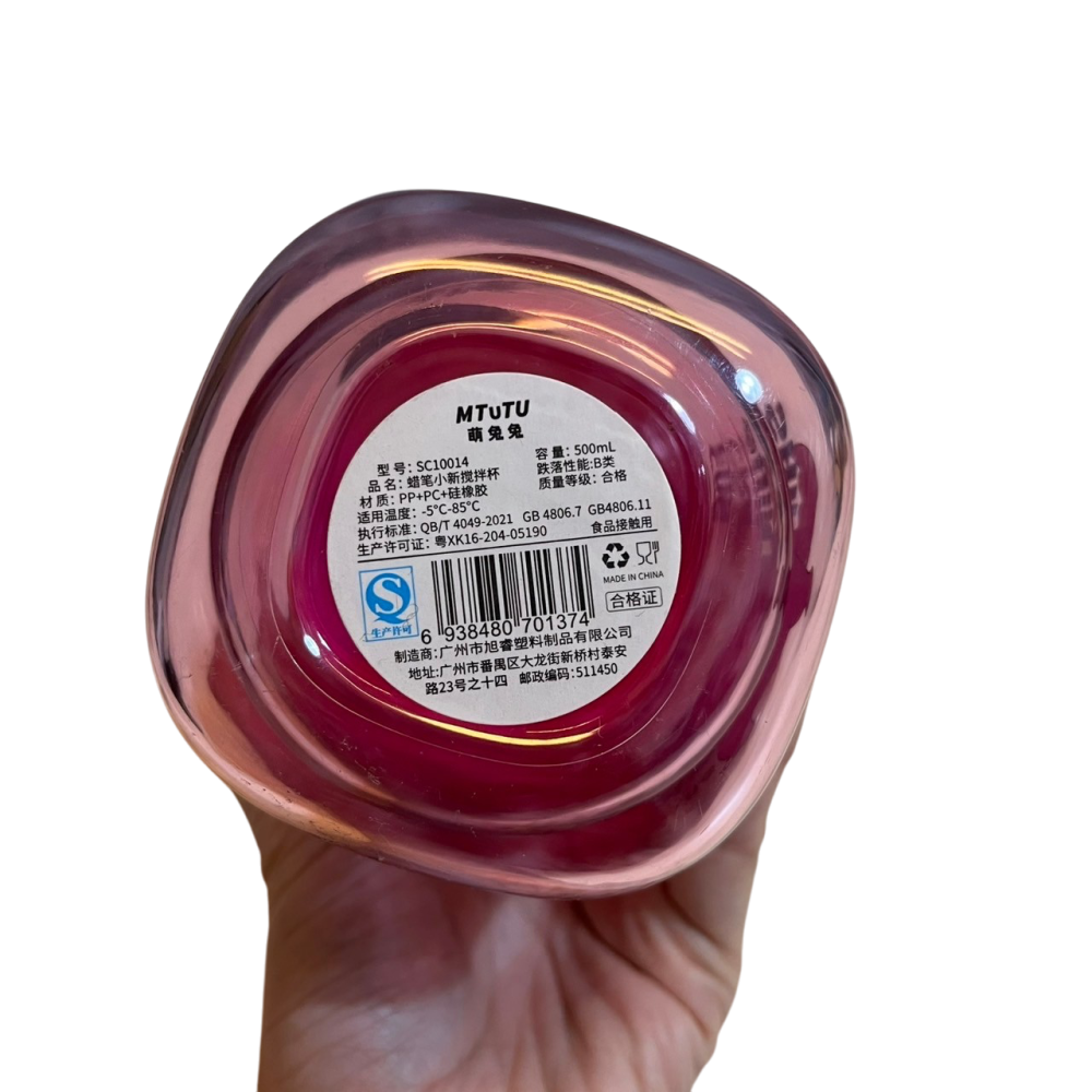 ❮二手❯ MTUTU 萌兔兔 日本蠟筆小新 水杯 易啟飲 飲用杯 500ml 攪拌杯 環保杯 杯子 水壺-細節圖5