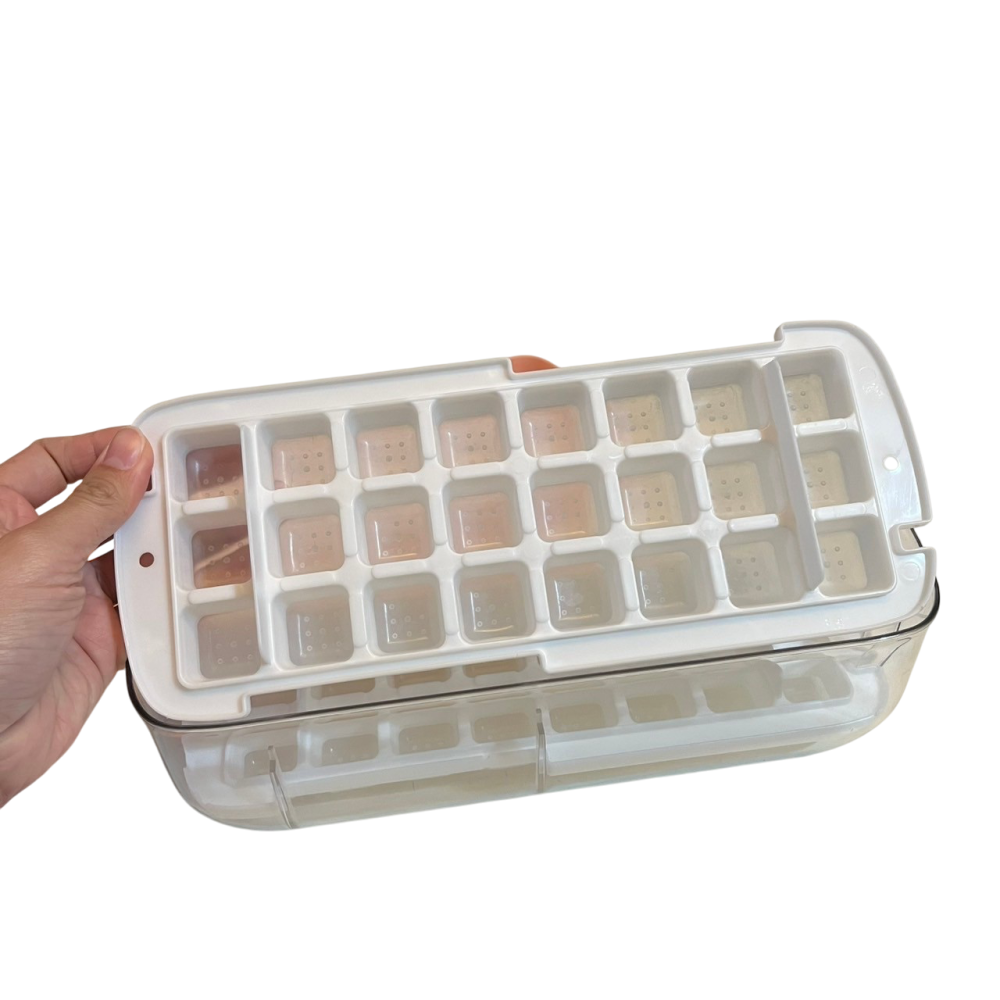 ❮近新❯ 易家居 快速取冰矽膠雙層製冰盒 雙層 矽膠製冰盒 快速取冰 一按一壓 輕鬆取冰 快速製冰取冰神器-細節圖5
