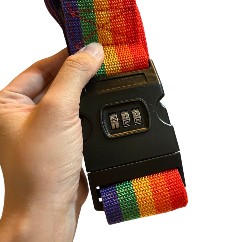 ❮二手❯ PURPOSE 束帶 加長長度 密碼鎖 各尺寸行李箱固定保護帶 附鎖打包固定 超厚防水尼龍布可直立束帶 航空箱-細節圖7