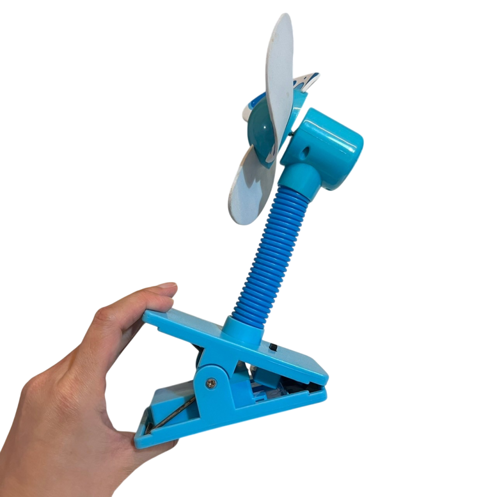 ❮二手❯ genki bebi 元氣寶寶 繽紛安全涼風扇 夾子底座設計 隨處固定使用好方便 可夾在嬰兒車上 電風扇 電扇-細節圖5