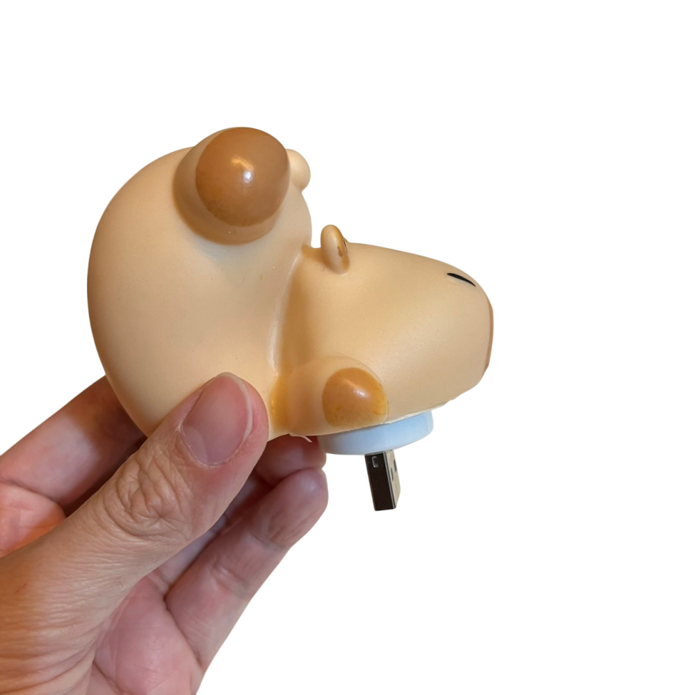 ❮二手❯ 日本 Capybara 卡皮巴拉 USB智能語音聲控 夜燈 小夜燈 USB燈 小燈 夜燈 聲控燈 語音聲控-細節圖2