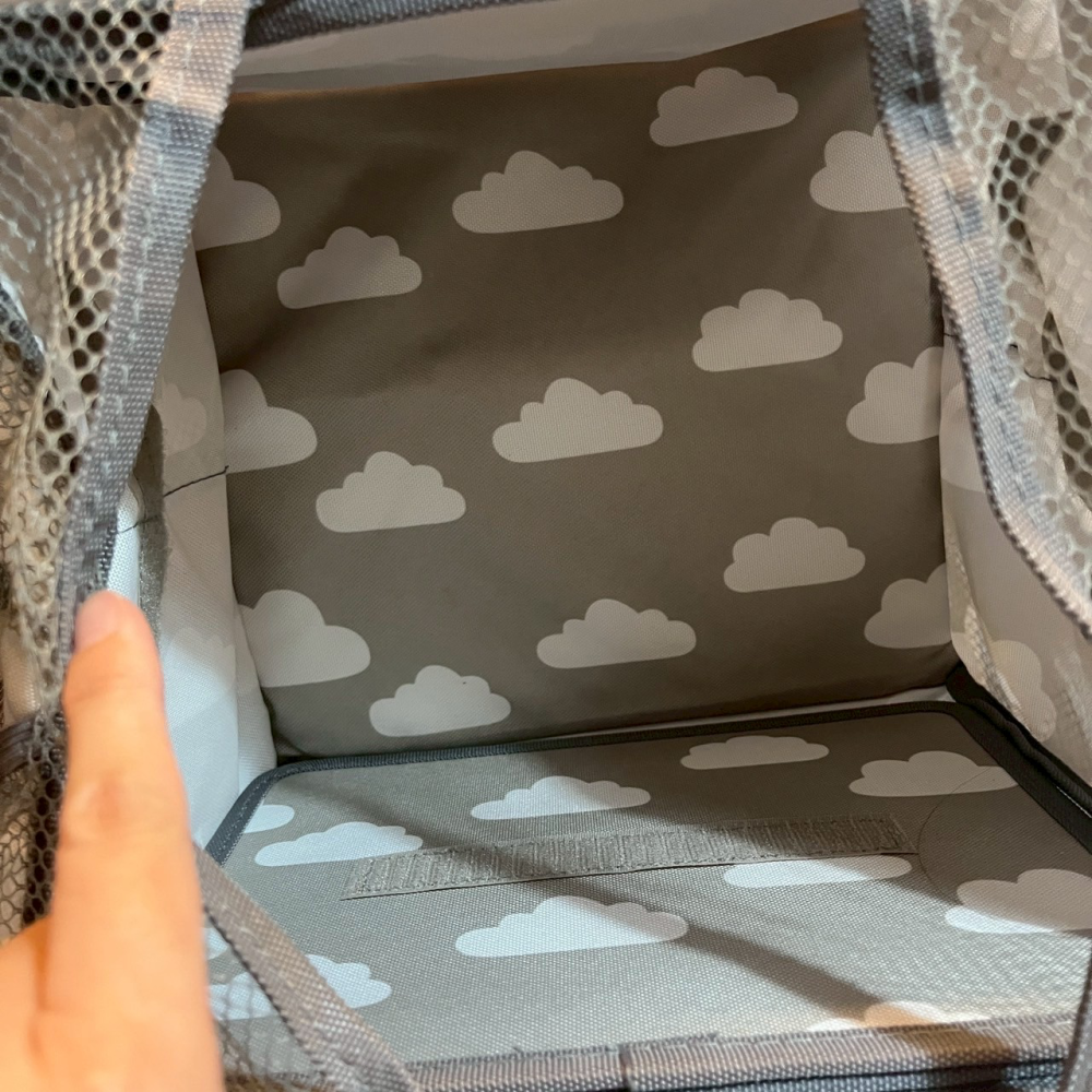 ❮二手❯ Baby 嬰兒床收納袋 尿布收納袋 尿片袋 大容量加厚 支撐嬰兒床床頭收納掛袋 寶寶嬰兒床置物袋床邊置物袋-細節圖2