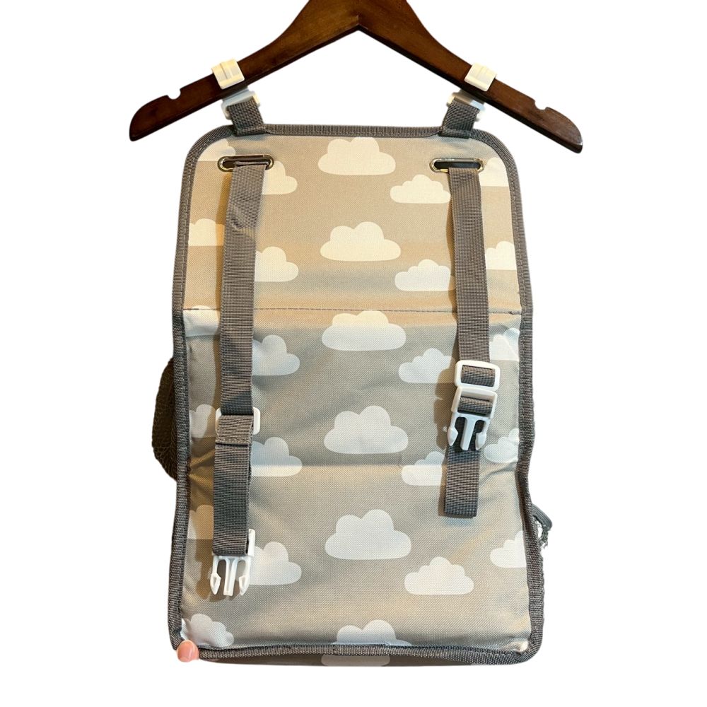 ❮二手❯ Baby 嬰兒床收納袋 尿布收納袋 尿片袋 大容量加厚 支撐嬰兒床床頭收納掛袋 寶寶嬰兒床置物袋床邊置物袋-細節圖3