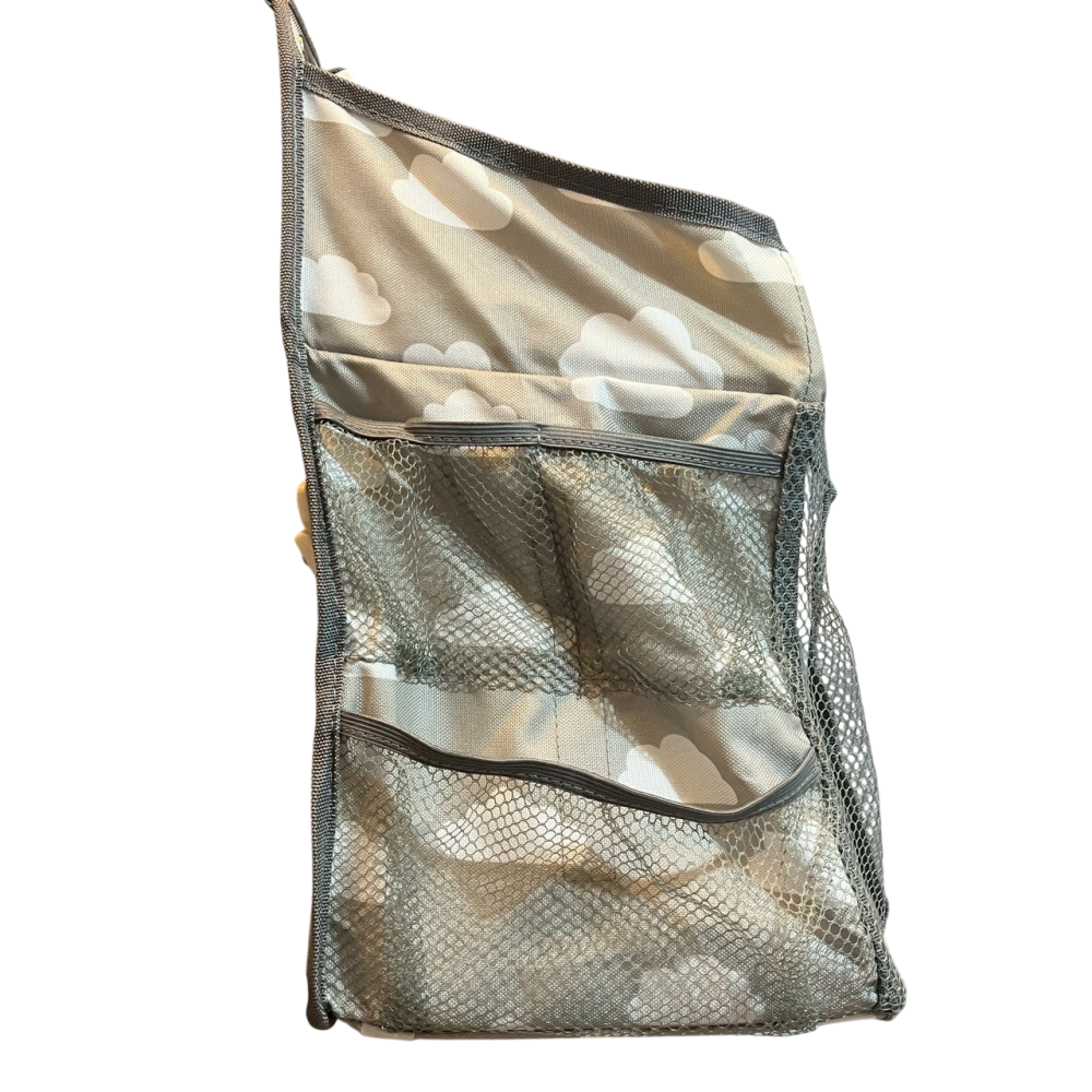 ❮二手❯ Baby 嬰兒床收納袋 尿布收納袋 尿片袋 大容量加厚 支撐嬰兒床床頭收納掛袋 寶寶嬰兒床置物袋床邊置物袋-細節圖5