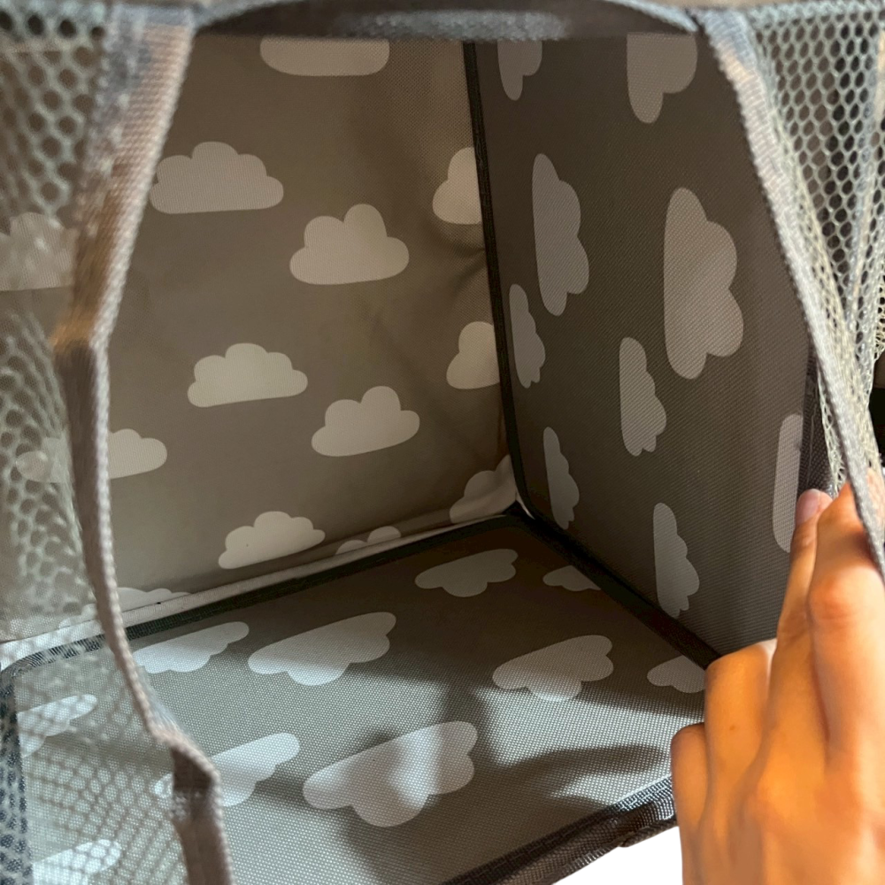 ❮二手❯ Baby 嬰兒床收納袋 尿布收納袋 尿片袋 大容量加厚 支撐嬰兒床床頭收納掛袋 寶寶嬰兒床置物袋床邊置物袋-細節圖9