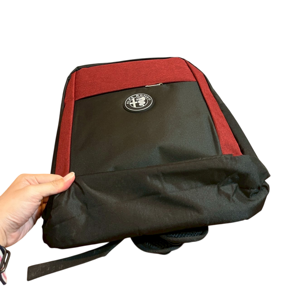 ❮近新❯ 義大利 ALFA ROMEO 米蘭 電腦後背包 阿爾法羅密歐 背包 書包 電腦包 後背包 護脊椎背包-細節圖6