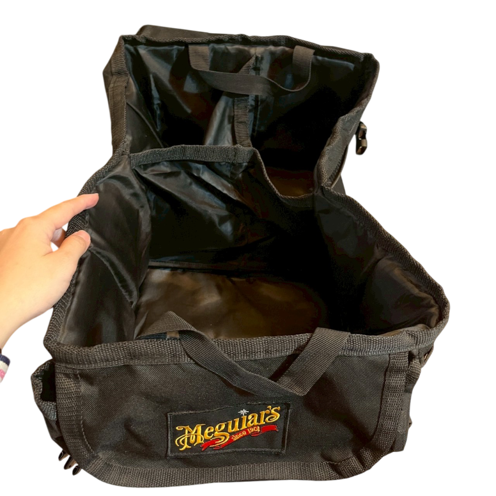 ❮二手❯ 美國 Meguiar＇s 汽車保養品收納包 清潔用品收納包 美容包 車用收納包 收納袋 收納籃 置物籃 置物袋-細節圖2